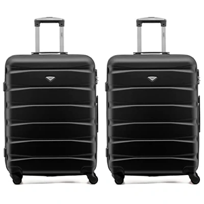 Imagen de Flight Knight ABS 3 Tamanos Maleta Ligera Compatible con Vueiling, Iberia, RyanAir, Easyjet, Air Nostrum, Europa Entre Muchas Otras! De Mano 55x35x20 cm Maletas Viaje Grandes 4 Ruedas