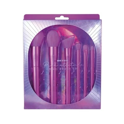 Imagen de Beter Set de brochas maquillaje Pink Attitude Collection, 6 para rostro y ojos, pinceles maquillaje, polvos, base, corrector sombras, Make up Brush, Ideal regalo