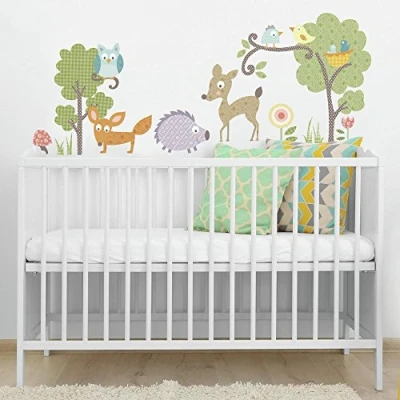 Imagen de RoomMates RMK1398SCS Pegatinas, diseño Pegatinas de Pared Bosque y Animales, Vinilo, Color, único