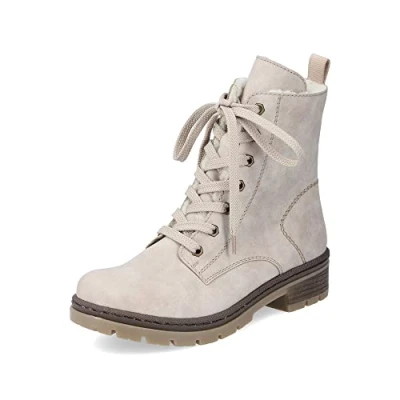 Imagen de Rieker Mujer Botines Y7446, señora con Cordones,Botas de Chukka,Botas Cortas,Botas Cordones,Beige (Beige / 60),41 EU 7.5 UK