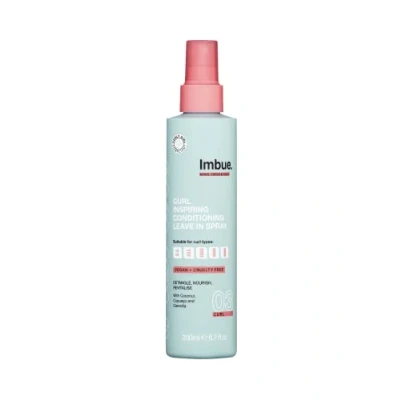 Imagen de Imbue Curl Inspiring Leave in Spray para rizos, vegano y rizado método amigable, 200 ml