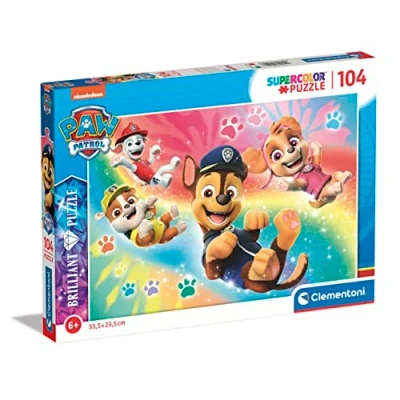 Imagen de Clementoni Puzzle Infantil 104 Piezas Brillante Paw Patrol, Patrulla Canina Desde 6 años (20190)