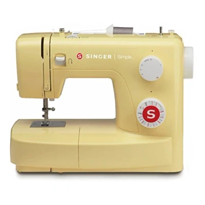 Imagen de Singer Simple 3223Y (Yellow Edition) Máquina de Coser Portatil Brazo Libre, 23 Puntadas, Ojal en 4 pasos Ideal para Principiantes e Iniciación a la Costura