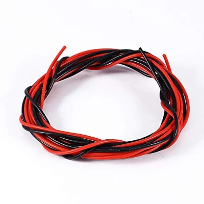 Imagen de 18AWG 5m Cable de silicona flexible Cobre estañado electrónico calibre 18 para RC Modelos juguete (2.5 metros Rojo + 2.5 Negro)
