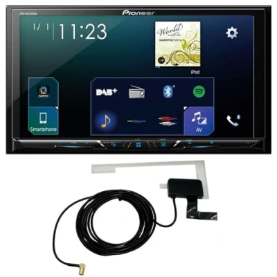 Imagen de Pioneer SPH DA230DABAN Incluye Antena Dab, Receptor Multimedia 2DIN de 6,8&quot; con Apple CarPlay, Android Auto, Dab+ y Bluetooth, Color Negro
