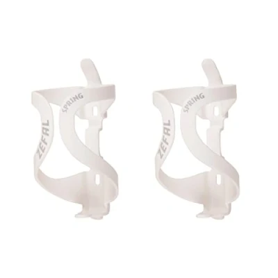 Imagen de ZEFAL Pack Spring Blanco de Dos Portabidones Bicicleta Ligeros y Duraderos para Bicicletas Carretera MTB