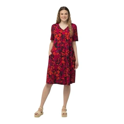Imagen de Ulla Popken Vestido ligero, Mujer, Talla: 52/54, Magnolia red