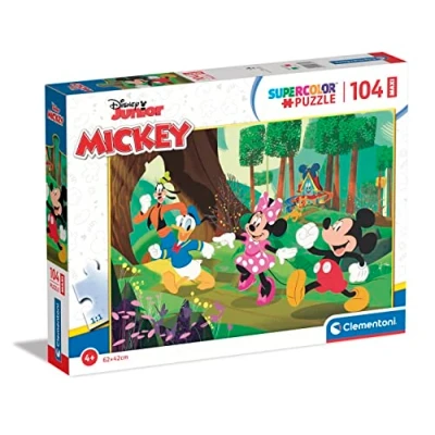 Imagen de Clementoni Puzzle Infantil 104 Piezas Maxi Grandes Mickey y Sus Amigos Desde 4 años (23772)