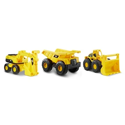 Imagen de CatToysOfficial Set de Vehículos Construcción Juguete Camión Volquete, Pala Cargadora, Excavadora Partes Articuladas CAT Toy Regalos y Juguetes para Niños 3 Años o Más