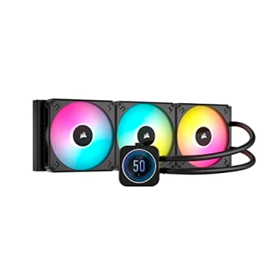 Imagen de Corsair iCUE H170i Elite LCD XT Refrigerador Líquido para CPU Pantalla IPS Tres Ventiladores AF140 RGB Radiador de 420 mm Intel® LGA 1700 y AMD® AM5, Entre Otros Negro