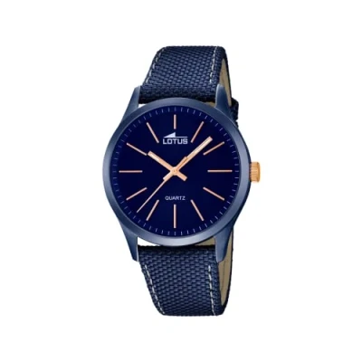 Imagen de LOTUS Reloj Hombre 18166/2 Minimalist Caja de Acero Inoxidable 316l Azul Correa Cuero