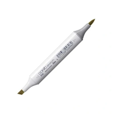 Imagen de Copic Sketch E42, Blanco arena, marcador doble con punta de anchura media y pincel.