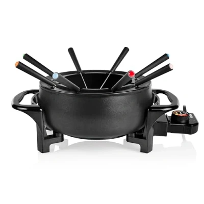 Imagen de Tristar FO 1107 Olla eléctrica Multifuncional para Fondue de Queso, Chocolate o China, Volumen 1.5 litros, 1000 W, Apta 8 Personas, Mate Negro