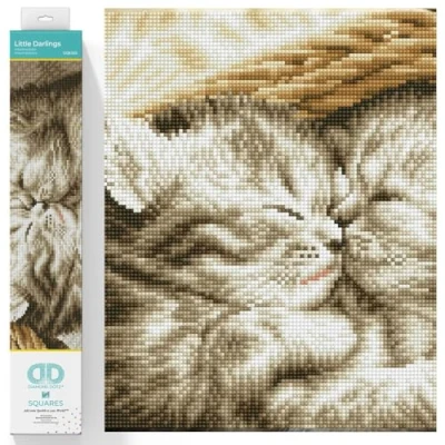 Imagen de DIAMOND DOTZ Baby Katzen Squares DQ8 Kit intermedio, Color pequeños Darlings, 41.5 x 29.5cm (DQ8.023)