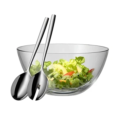 Imagen de WMF Juego Ensalada 3 Piezas Taverno 25 cm Ø Cristal y Cromargan 18/10, 43 x 30
