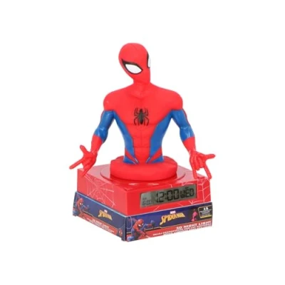 Imagen de Kids Licensing LAMPARA 3D CON DESPERTADOR Y FECHA SPIDERMAN (4x1)