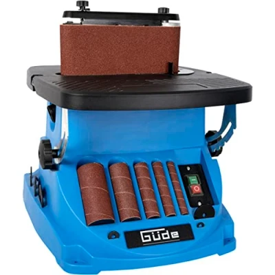 Imagen de Güde GSBSM 450 Lijadora de banda husillo (450 W, 2000 1/min, oscilante, para superficies interiores y exteriores, sin herramientas, mesa regulable 0 a 45, incluye numerosos accesorios)