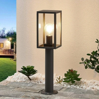 Imagen de Lámpara para exterior &#039;Filimon&#039; (Moderno) en Negro hecho de Aluminio (1 llama, E27) Lindby iluminación senderos, baliza, farola
