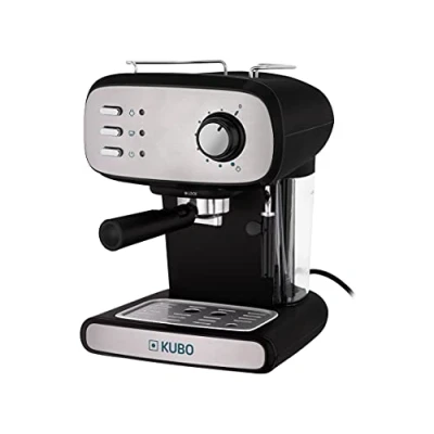 Imagen de KUBO Cafetera Espresso, Presión 15 bar, Depósito Agua 1.2L, 850W, Vaporizador para capuchino o bebidas con leche, Limpieza Fácil