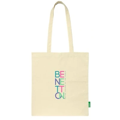 Imagen de Safta BENETTON Bolso Tote, de Mujer, Tote Bag, Cómodo y Versátil, Calidad Resistencia, 38x42 cm, Color Natural beige