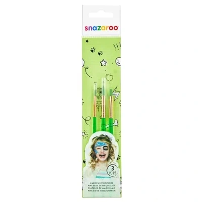 Imagen de Snazaroo pinceles para pintura facial, color verde, Set de 3 (Colart 40500)
