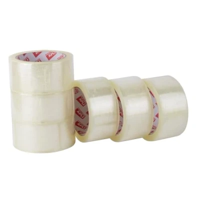 Imagen de APLI 19906 Pack de 6 rollos precinto transparente silencioso, 48 mm x 66 m, 28 µm, pp acrílico, cinta embalar sin ruido recomendada para todo tipo uso