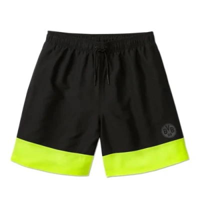 Imagen de Borussia Dortmund BVB Block Bañador Oficial del BVB, Corte Grande, Rayas Amarillas neón, 100% poliéster, Emblema Talla L, Negro, L