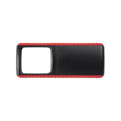 Imagen de Wedo Outdoor Lupa rectangular iluminada, con pilas, color rojo