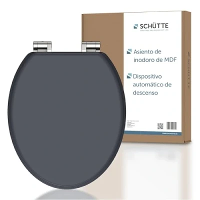 Imagen de SCHÜTTE asiento de inodoro Spirit con descenso automático madera, tapa MDF, núcleo inodoro, y que soporta hasta 175 kg, color