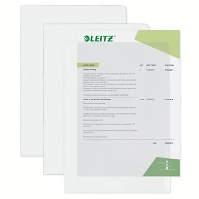 Imagen de Leitz Premium 41003003 Fundas de plástico transparente (A4, PVC, 10 unidades)