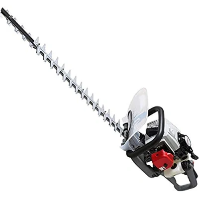 Imagen de IKRA 82016900 Tijeras Cortasetos a Gasolina IPHT 2660, Longitud de Corte 60cm, Apertura 27mm, Mango rotativo 180, Negro Gris Rojo