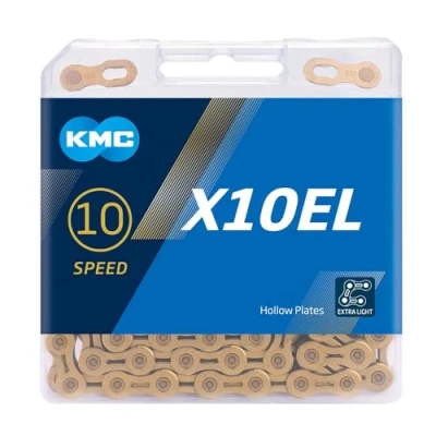 Imagen de KMC Cadena X10 El Light 114 Eslabones 10V. Oro
