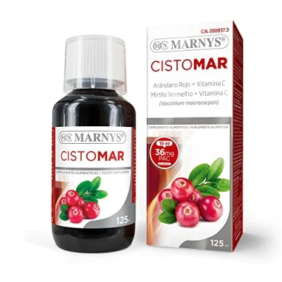 Imagen de arándano Rojo Jarabe 125 ML MARNYS Favorece el Bienestar del tracto Urinario Con rojo, fructooligosacáridos, Vitamina C. Para un mes