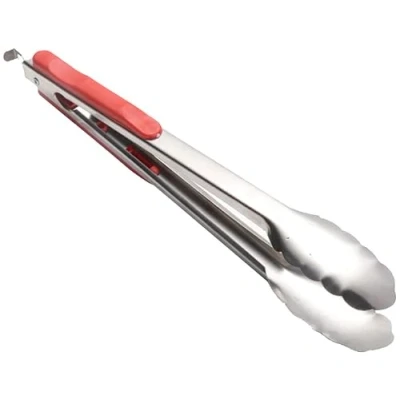 Imagen de PARENCE. Pinza de cocina acero inoxidable Herramienta para cocinar o servir y barbacoa/33,5 cm Mango antideslizante/cómodo