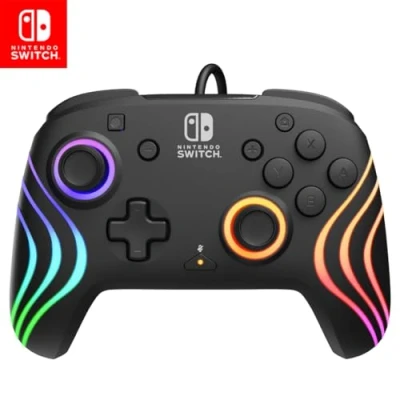 Imagen de PDP Nintendo Switch Afterglow Wave Wired Black