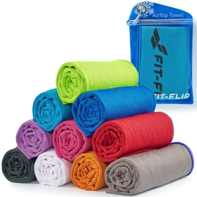 Imagen de Cooling Towel Deporte y Gimnasio Toallas de Microfibra/Toalla fría como Toalla refrigeración para Correr, Viajar Yoga Airflip Color: Azul Oscuro, tamaño: 100x30cm