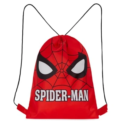 Imagen de Disney Mochila Natacion con Cordón para Niños, 29 x 38 cm, Saco de Natación Ventilación (Spiderman Rojo)