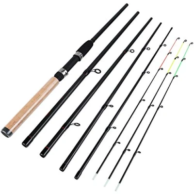 Imagen de Sougayilang Alimentador Varilla con 3 Puntas Caña de Pescar Protable Spinning Casting Viaje Surtido Completo Carpa Barra Gruesa