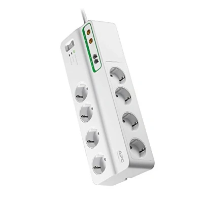 Imagen de APC by Schneider Electric PMF83VT GR Surge Arrest Performance Regleta con protección contra subidas y picos de tensión, Incluyendo línea telefónica coaxial TV Video, Blanco