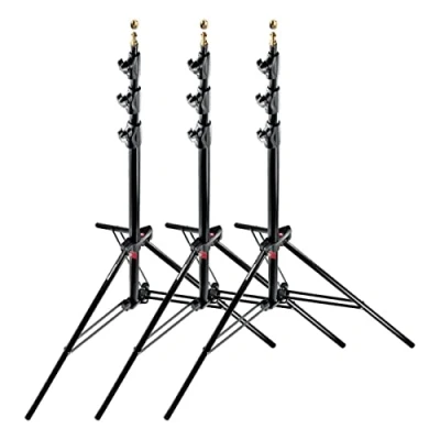 Imagen de Manfrotto 1004BAC 3 Soporte de equipos iluminación fotográfica, pack 3, negro