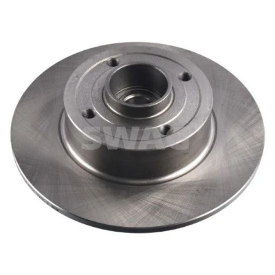 Imagen de SWAG 60 92 8154 Disco de freno Eje trasero 240 8 4 100 macizo aceitado con cubierta grasa, anillo sensor ABS, caperuza protectora /fuelle