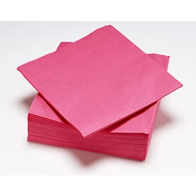 Imagen de Le Nappage Lote de 50 servilletas guata (33 x 33 cm, 2 capas FSC, celulosa, rosa, cm)