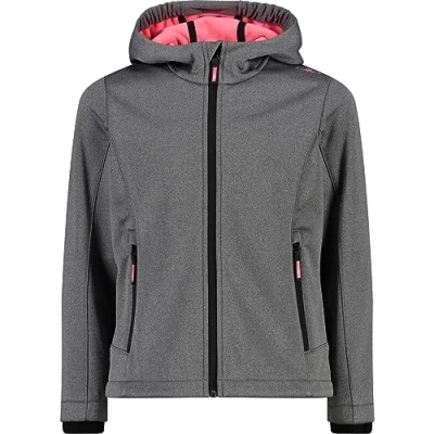 Imagen de CMP Chaqueta Kid G Con Capucha Fija, Softshell Unisex niños, Negro Mel. Brillo, 164