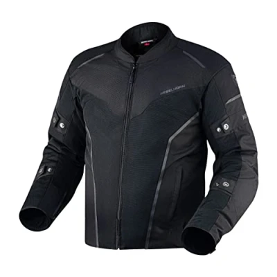 Imagen de REBELHORN Hiflow IV Chaqueta de Moto Hombre Membrana Humax desmontable Protectores Codos y Hombros Nivel 2 Inserciones Ventilación Malla Forro térmico