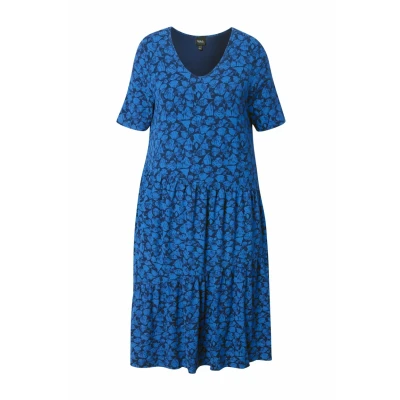 Imagen de Ulla Popken Short Sleeve Vestido informal, Mujer, Talla: 60/62, Peacock blue