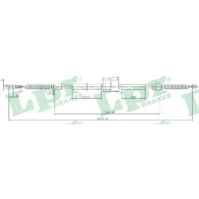 Imagen de LPR C0062B Cable de Freno Mano 1676/1503 Discos AUDI: A6 C4 Berlina, 100 Avant, C3 Berlina