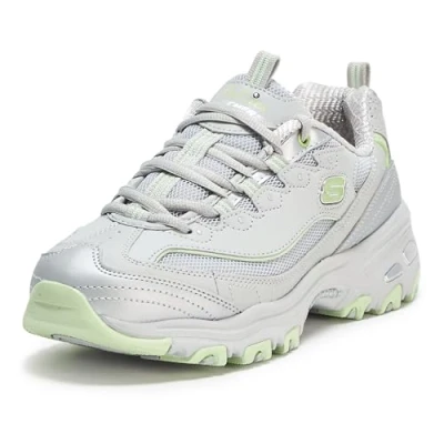 Imagen de Skechers D&#039;LITES Zapatillas, Mujer, Talla: 41, Gray/silver/lime Zapatos