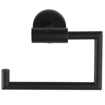 Imagen de WENKO Portarrollos Bosio acero inoxidable Negro Mate sin tapa incl. material de atornillado para montaje en pared