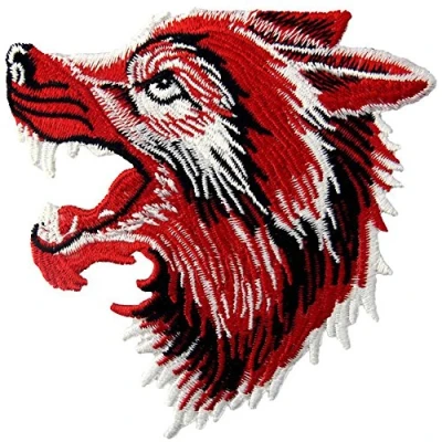 Imagen de Parche termoadhesivo para la ropa, diseño de El lobo rugiente