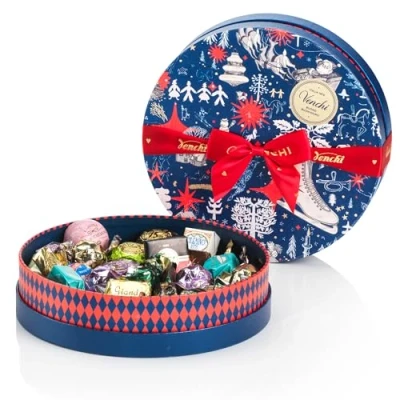 Imagen de Venchi Colección Navidad Sombrerera regalo con bombones surtidos, 340 g Idea de Sin Gluten